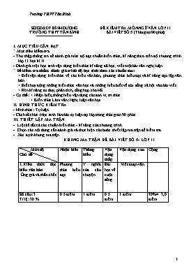 Đề kiểm tra Ngữ văn lớp 11 - Bài viết số 5 - Năm học 2016-2017 - Trường THPT Tân Bình